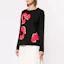 Purchase (Women) EMPORIO ARMANI FW21 Black Patterned Knit Pullover Sweater. 6G2MTQ-2M03Z-0999
