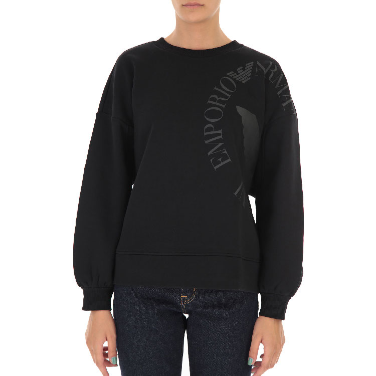 (Women) Emporio Armani FW21 Black Printed Crewneck Pullover Sweatshirt 6K2M7J-2JRGZ-0999 圖 3