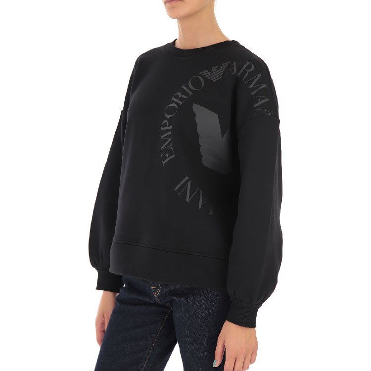 (Women) Emporio Armani FW21 Black Printed Crewneck Pullover Sweatshirt 6K2M7J-2JRGZ-0999 圖 5