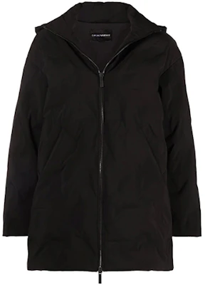 (W) 엠포리오 아르마니 FW21 블랙 지퍼 후드 코튼 자켓. 6K2B94-1NZQZ-0999 Order (W) 엠포리오 아르마니 FW21 블랙 지퍼 후드 코튼 자켓. 6K2B94-1NZQZ-0999