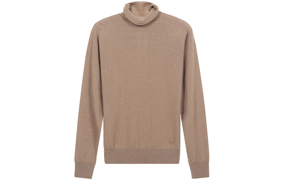 (Women) Emporio Armani FW21 Cashmere Turtleneck Sweater Brown Beige. 8N2MW2-2MA1Z-0137