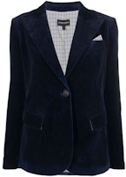 (Women) EMPORIO ARMANI FW21 Solid Single-Breasted Long Sleeve Blazer Blue 6K2G78-2N9EZ-0927 (Women) EMPORIO ARMANI FW21 Solid Single-Breasted Long Sleeve Blazer Blue 6K2G78-2N9EZ-0927