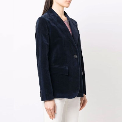 (W) EMPORIO ARMANI FW21 Blazer Lengan Panjang Biru Solid Single-Breasted 6K2G78-2N9EZ-0927 Purchase (W) EMPORIO ARMANI FW21 Blazer Lengan Panjang Biru Solid Single-Breasted 6K2G78-2N9EZ-0927