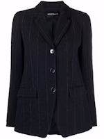 (Women) Emporio Armani FW21 Striped Single-Breasted Blazer Black. BNG18-TB212-2019 (Women) Emporio Armani FW21 Striped Single-Breasted Blazer Black. BNG18-TB212-2019