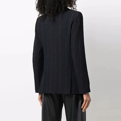(W) Emporio Armani FW21 Blazer Hitam Berjalur Single-Breasted. BNG18-TB212-2019 Purchase (W) Emporio Armani FW21 Blazer Hitam Berjalur Single-Breasted. BNG18-TB212-2019