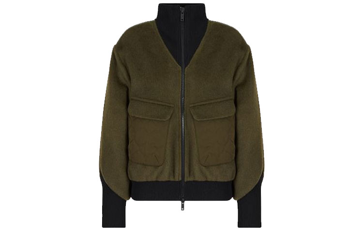 (Women) Emporio Armani FW21 Sustainable Green Wool Jacket. 6K2BA2-2N9SZ-0518