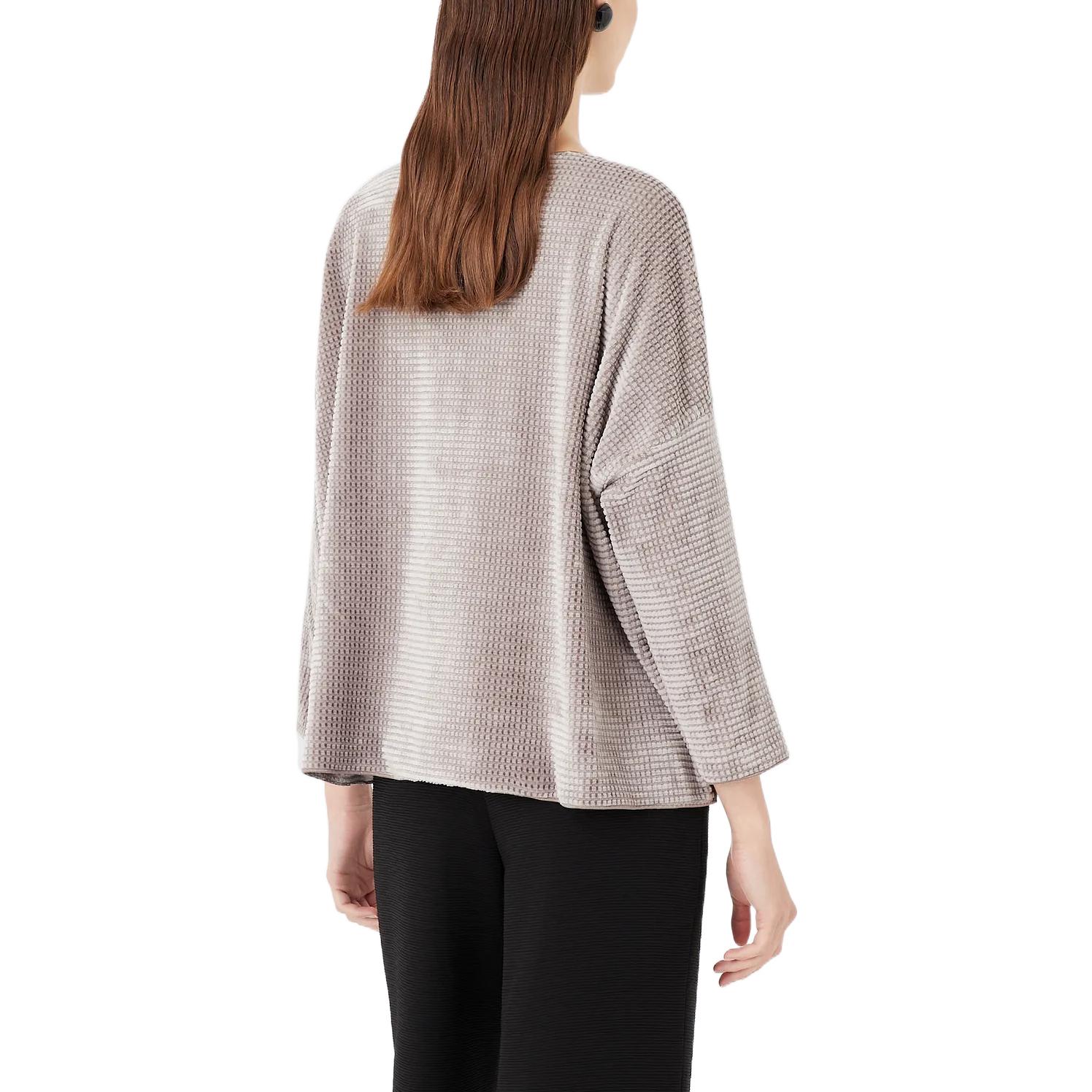 Shop (Women) EMPORIO ARMANI FW22  Beige Solid Casual Round-Neck Long Sleeve Sweater. 6L2M8G2-JUCZ1-0131