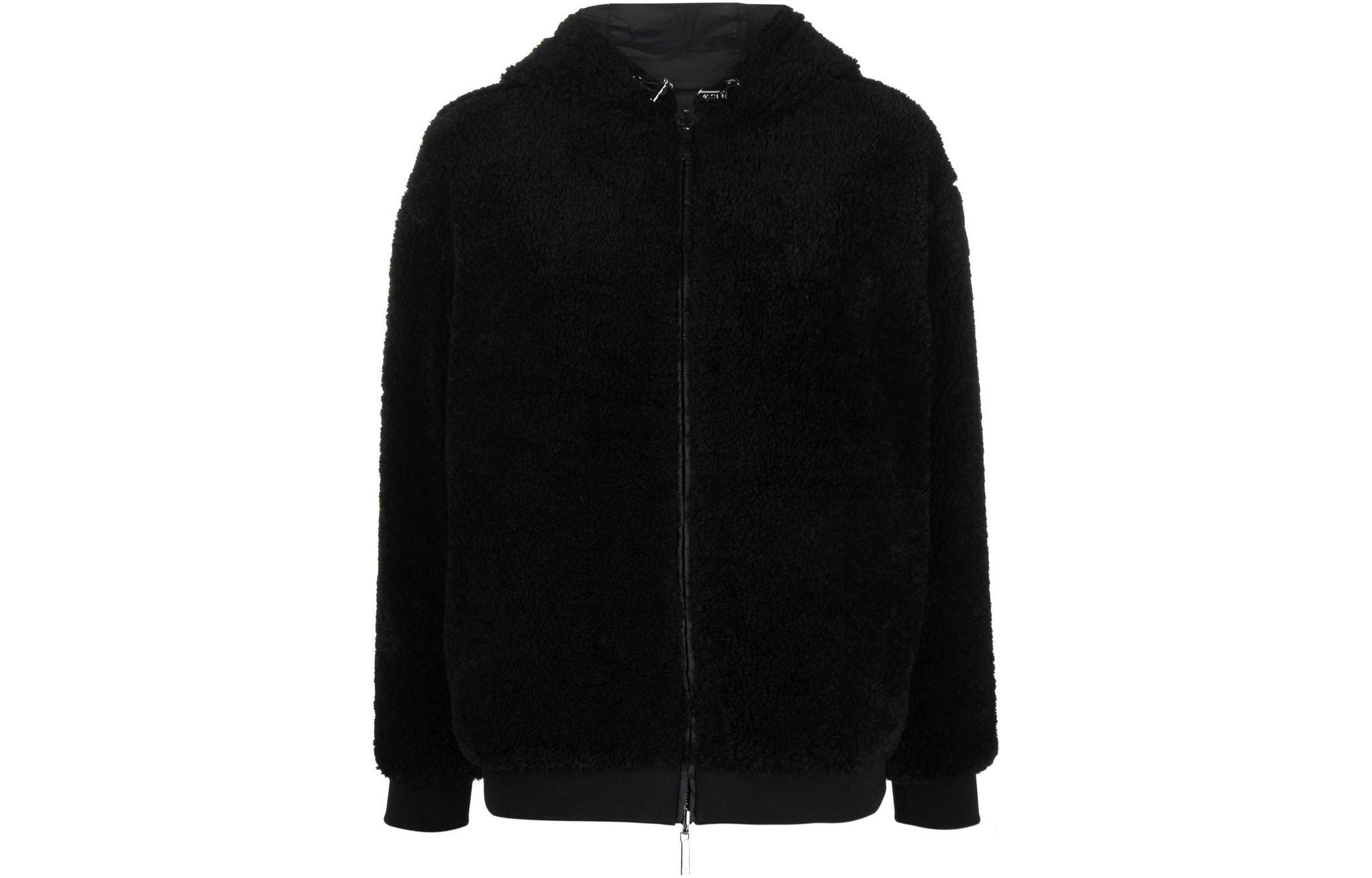 (Women) EMPORIO ARMANI FW22  Black Solid Color Zip-Up Hoodie Jacket 6L2B6F-2JZQZ-0999 圖 2