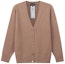 Order (W) エンポリオアルマーニ FW22 キャメル Vネック イーグルロゴ付きカシミアカーディガン. 8N2MW1-2MA1Z-0137