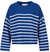 (Women) EMPORIO ARMANI FW22 Knit Crewneck Sweater Contrast Stripes Blue 6L2MXZ2-M82Z1-F133 (Women) EMPORIO ARMANI FW22 Knit Crewneck Sweater Contrast Stripes Blue 6L2MXZ2-M82Z1-F133