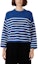 Shop (Women) EMPORIO ARMANI FW22 Knit Crewneck Sweater Contrast Stripes Blue 6L2MXZ2-M82Z1-F133