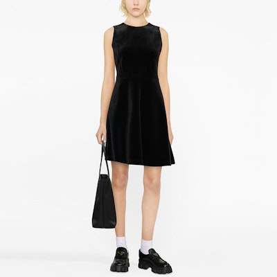 (W) Vestido Negro Sin Mangas Efecto Terciopelo EMPORIO ARMANI FW22 6L2A6F-2JWPZ-0999 Lookbook (W) Vestido Negro Sin Mangas Efecto Terciopelo EMPORIO ARMANI FW22 6L2A6F-2JWPZ-0999