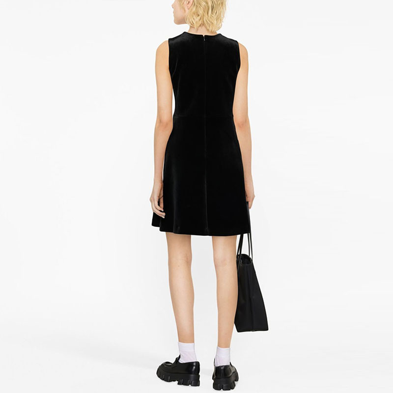 Shop (W) Vestido Negro Sin Mangas Efecto Terciopelo EMPORIO ARMANI FW22 6L2A6F-2JWPZ-0999