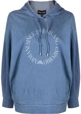 (W) エンポリオアルマーニ FW22 サークルロゴ フーディー ブルー 3L2K78-2DR1Z-0941 Order (W) エンポリオアルマーニ FW22 サークルロゴ フーディー ブルー 3L2K78-2DR1Z-0941