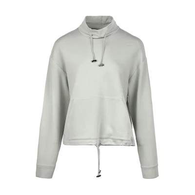 (Women) Emporio Armani FW22 Light Grey Pullover Sweatshirt Casual Mid-Neck 6L2M7A-2JSEZ-0602
