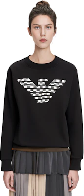(W) Emporio Armani FW22 徽標印花套頭衫 - 黑色 6H2M8Z-2J49Z-0999 Shop (W) Emporio Armani FW22 徽標印花套頭衫 - 黑色 6H2M8Z-2J49Z-0999