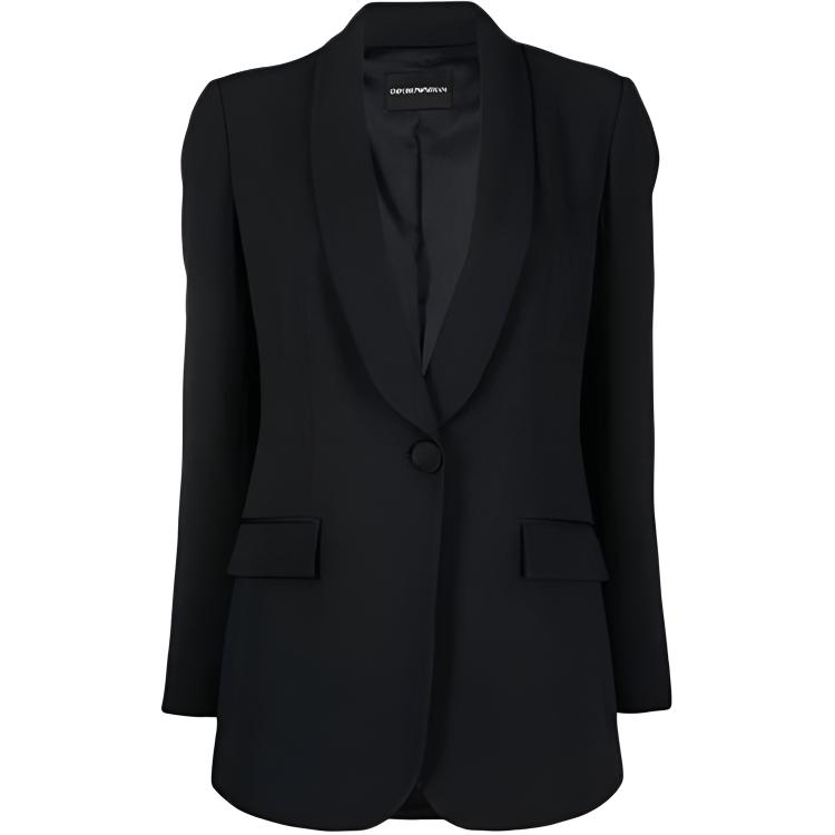 (Women) EMPORIO ARMANI FW22 Solid Knit Single-Breasted Blazer 0NG3D-T0200-3926