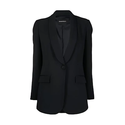 (Women) EMPORIO ARMANI FW22 Solid Knit Single-Breasted Blazer 0NG3D-T0200-3926