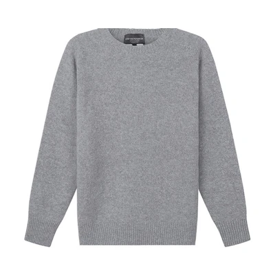 (Women) EMPORIO ARMANI FW23 Grey Crewneck Loose Fit Cashmere Sweater. 8N2MW3-2MA1Z-0657