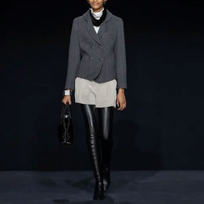 (W) Emporio Armani 2023秋冬人字纹双排扣西装外套深灰色 H4NG21-E2113-016 Details for (W) Emporio Armani 2023秋冬人字纹双排扣西装外套深灰色 H4NG21-E2113-016