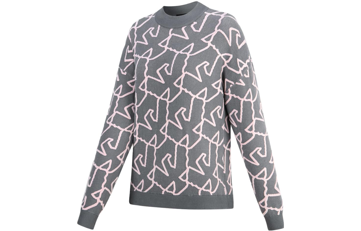 (Women) EMPORIO ARMANI FW23  Logo Crewneck Knit Sweater Grey Pink 6R2MTB-2M20Z-F608 圖 4