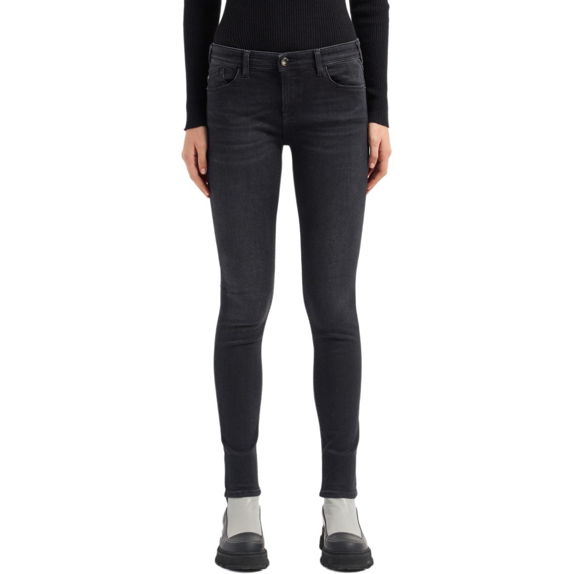 Details for (W) Emporio Armani FW23 修身中腰直筒牛仔褲 黑色 8N2J28-2DI7Z-0005