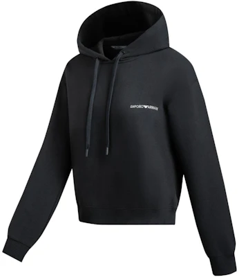 (W) Emporio Armani Hoodie Hitam FW23 dengan Desain Logo 164768-3F265-00020 Shop (W) Emporio Armani Hoodie Hitam FW23 dengan Desain Logo 164768-3F265-00020