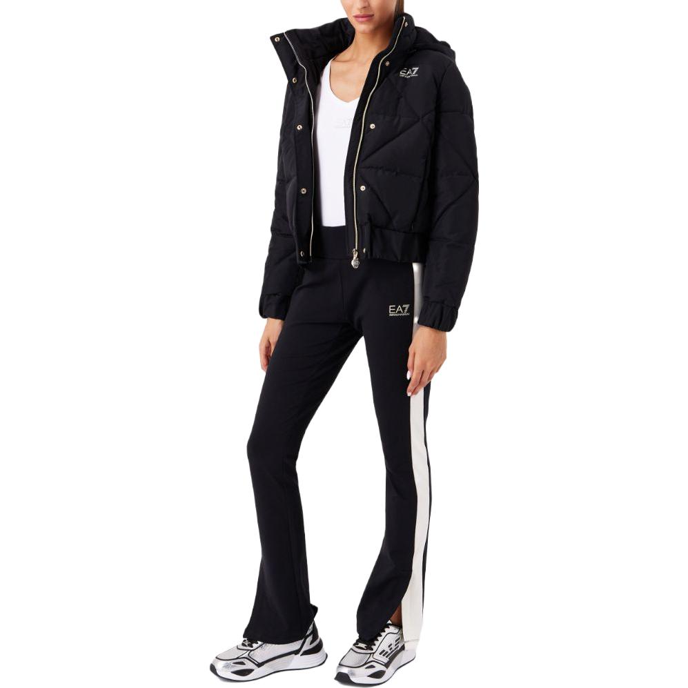 (Women) Emporio Armani FW23 EA7 Black Quilted Hoodie Jacket with Logo Print 6RTB02-TN8AZ-1200 圖 5