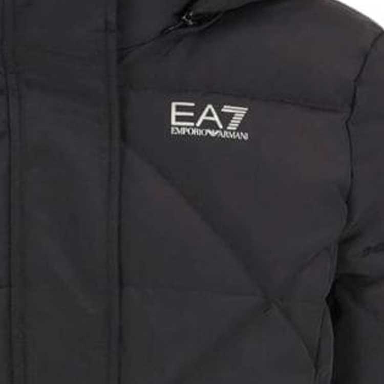 (Women) Emporio Armani FW23 EA7 Black Quilted Hoodie Jacket with Logo Print 6RTB02-TN8AZ-1200 圖 7