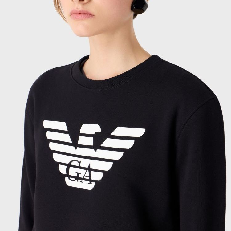 (Women) Emporio Armani FW23 Navy Blue Logo Print Crewneck Sweatshirt 8N2M9E-2J49Z-F902 圖 6