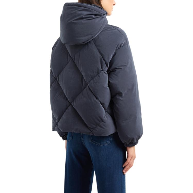 Shop (W) EMPORIO ARMANI FW23 海軍藍羽絨連帽外套 女款。 6R2B79-2NFEZ-0926