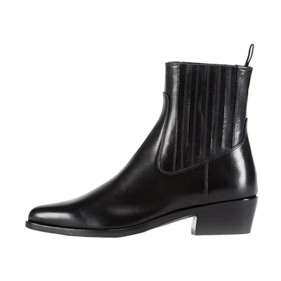 (W) Emporio Armani High-Top Boot 'Black Leather'