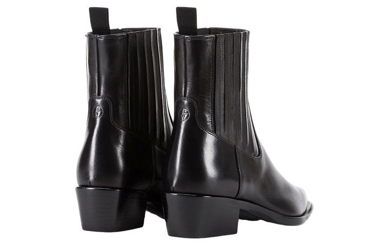(W) Emporio Armani High-Top Boot 'Black Leather' 圖 4