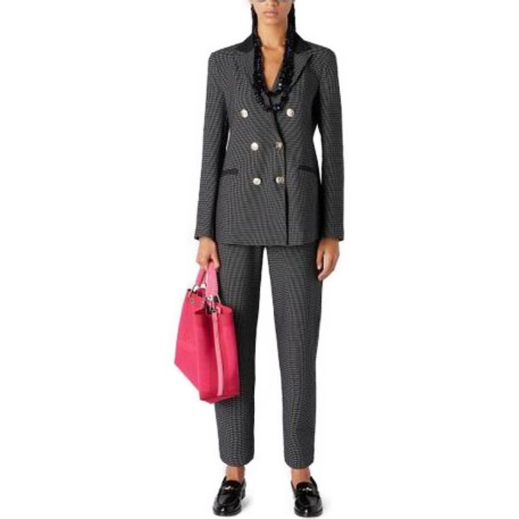 Lookbook (W) Emporio Armani 女士黑色高腰休闲裤 6R2P7H2-JHBZ1-F010