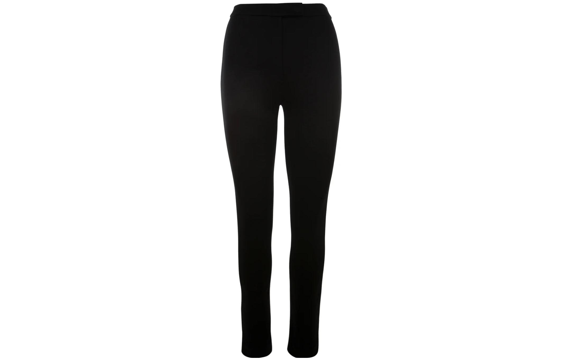 (Women) Emporio Armani High-Waisted Slim Fit Black Pants SS23 Casual Trousers 3L2P8A-2JR1Z-0999
