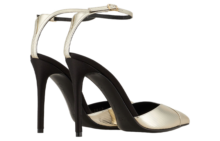 (W) Emporio Armani High Heel Pump 'Metallic Gold Stripe' 圖 4