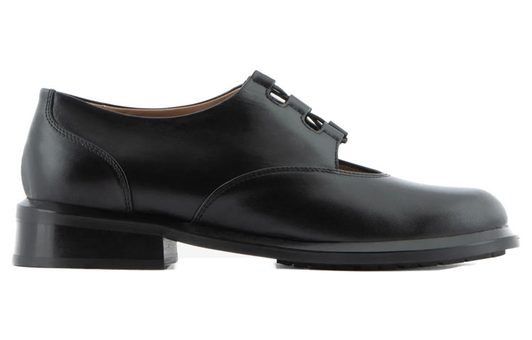 (W) Emporio Armani Icon Derby 'Glossy Black Leather' 圖 2