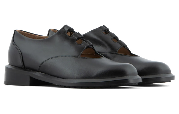 Lookbook (W) Derby Iconique Emporio Armani ''Cuir Noir Brillant'' X3C171XF652100002