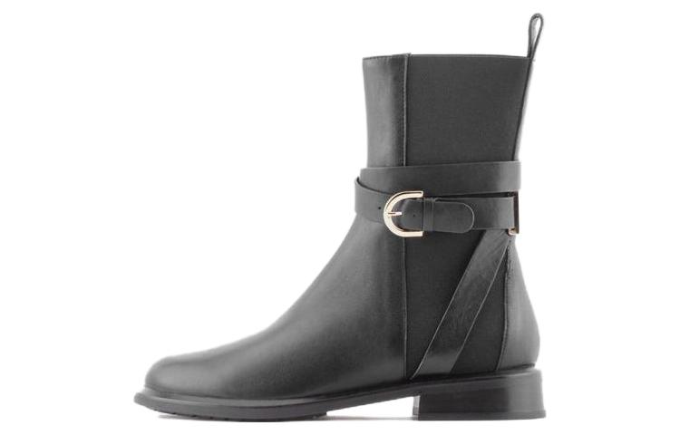 (Women) Emporio Armani Leather Ankle Boot 'Black Fashion Trend' X3N170XN748K001
