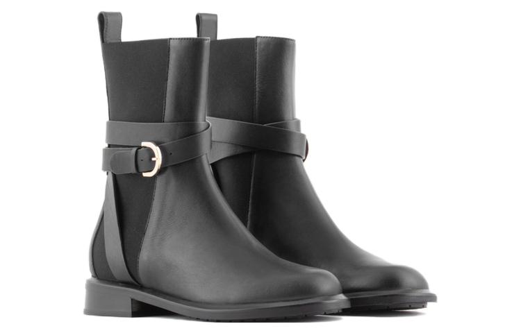 Lookbook (Women) Emporio Armani Leather Ankle Boot 'Black Fashion Trend' X3N170XN748K001