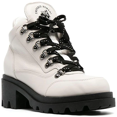 (Women) Emporio Armani Leather Ankle Boots 'White Lace-Up' X3M352XF68800395 Order (Women) Emporio Armani Leather Ankle Boots 'White Lace-Up' X3M352XF68800395