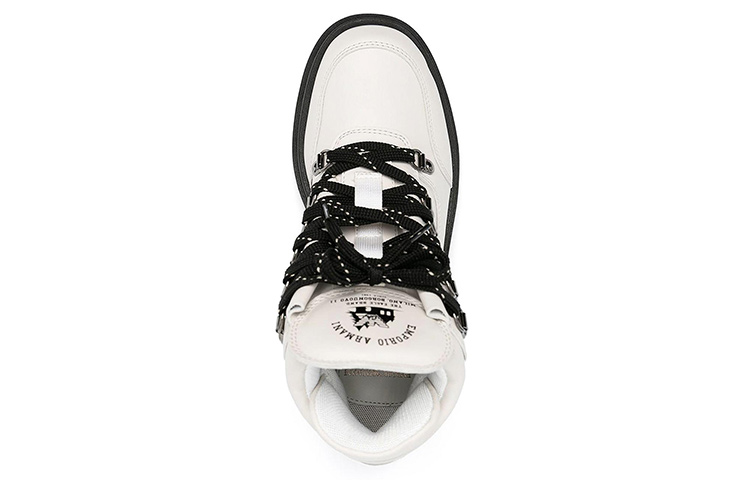 Lookbook (Women) Emporio Armani Leather Ankle Boots 'White Lace-Up' X3M352XF68800395