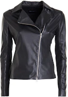 (Women) Emporio Armani Leather Biker Jacket Black SS21 0NB10-P02P1-5999 (Women) Emporio Armani Leather Biker Jacket Black SS21 0NB10-P02P1-5999
