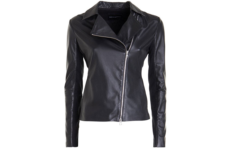 (Women) Emporio Armani Leather Biker Jacket Black SS21 0NB10-P02P1-5999 圖 2