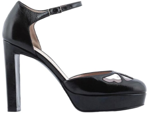 (Women) Emporio Armani Leather Buckle Round Toe Chunky Heel 'Black' X3E439XN6861A097 Order (Women) Emporio Armani Leather Buckle Round Toe Chunky Heel 'Black' X3E439XN6861A097