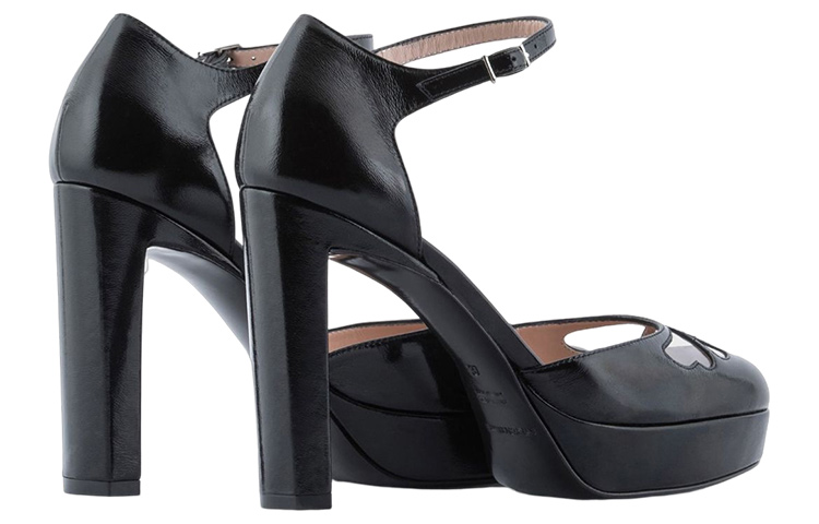 Shop (W) Tacón Grueso de Piel con Hebilla Emporio Armani 'Negro'. X3E439XN6861A097