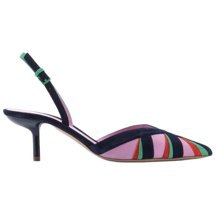 (W) Emporio Armani Leather Buckle Stiletto 'Blue Pink' 圖 2