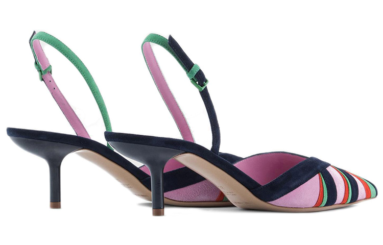 (W) Emporio Armani Leather Buckle Stiletto 'Blue Pink' 圖 4