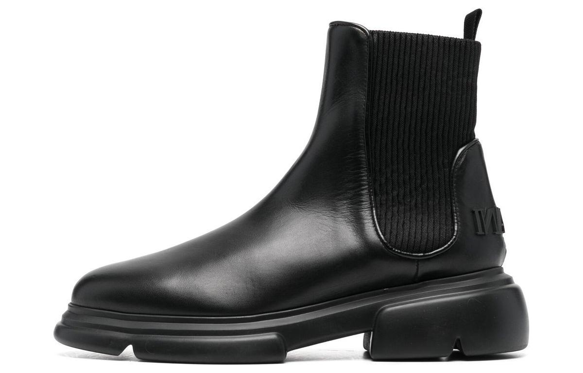 (W) Emporio Armani Leather Chelsea Boot 'Black'