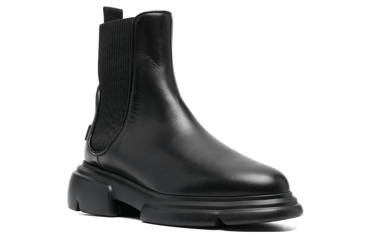(W) Emporio Armani Leather Chelsea Boot 'Black' 圖 2